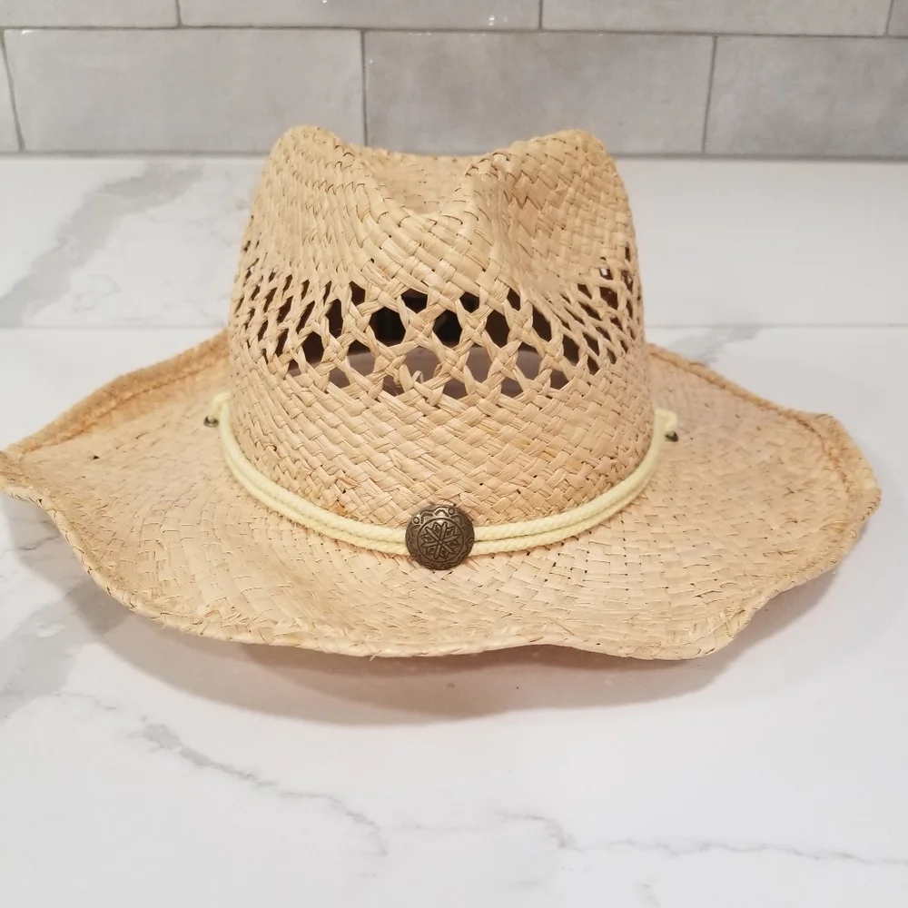 Jaxon Unisex Straw Western Cowboy Hat One Size - Picture 13 of 14